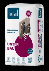 Штукатурка цементная для фасада и цоколя Unter Bau Бергауф